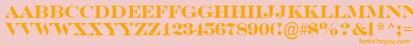 ASerifertitulBold Font – Orange Fonts on Pink Background