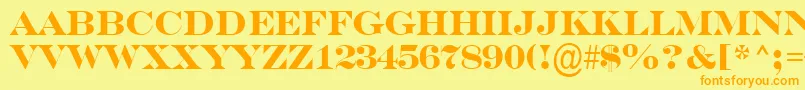 ASerifertitulBold Font – Orange Fonts on Yellow Background