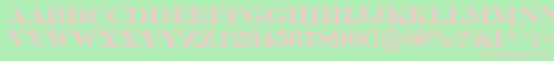 ASerifertitulBold Font – Pink Fonts on Green Background