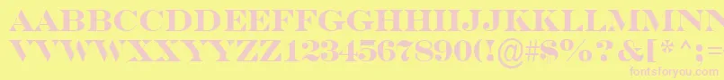 ASerifertitulBold Font – Pink Fonts on Yellow Background