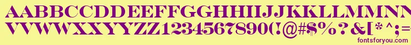 ASerifertitulBold Font – Purple Fonts on Yellow Background