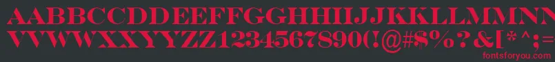 ASerifertitulBold Font – Red Fonts on Black Background