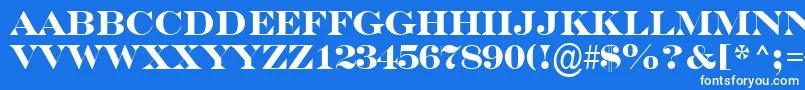 ASerifertitulBold Font – White Fonts on Blue Background