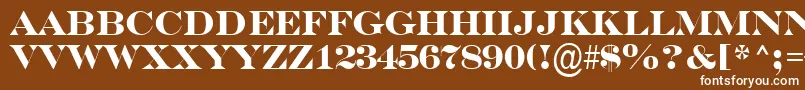 Шрифт ASerifertitulBold – белые шрифты на коричневом фоне