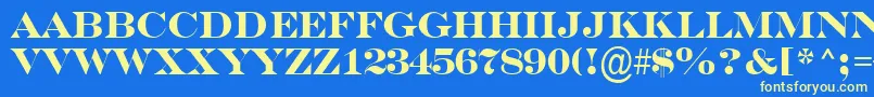 ASerifertitulBold Font – Yellow Fonts on Blue Background