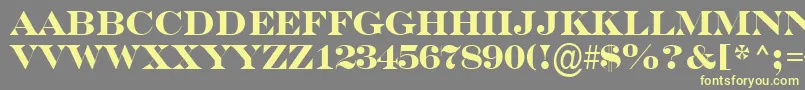 ASerifertitulBold Font – Yellow Fonts on Gray Background