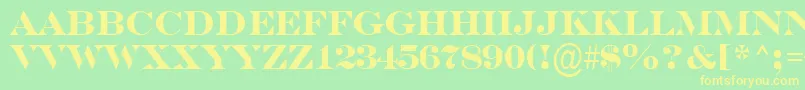 ASerifertitulBold Font – Yellow Fonts on Green Background