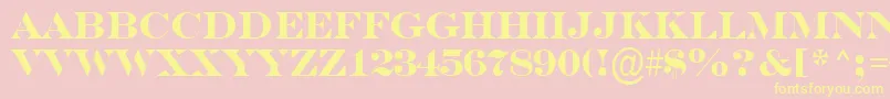 ASerifertitulBold Font – Yellow Fonts on Pink Background