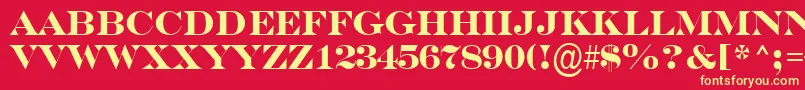 ASerifertitulBold Font – Yellow Fonts on Red Background