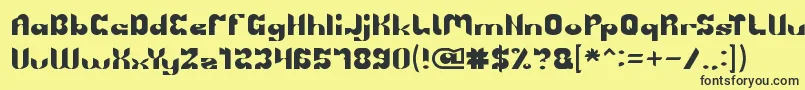 BRIGADE OF LOVE Font – Black Fonts on Yellow Background
