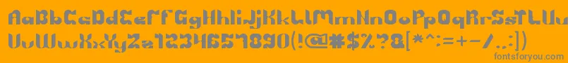 フォントBRIGADE OF LOVE – オレンジの背景に灰色の文字