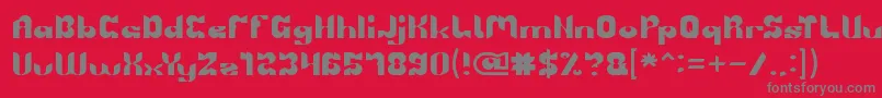 BRIGADE OF LOVE Font – Gray Fonts on Red Background