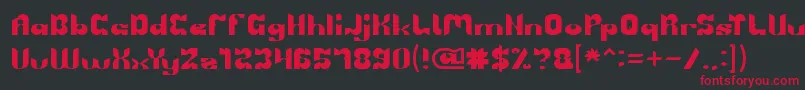 BRIGADE OF LOVE Font – Red Fonts on Black Background