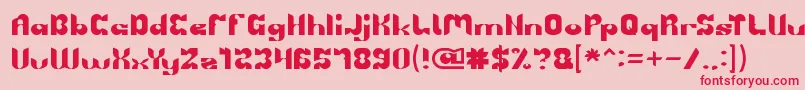 BRIGADE OF LOVE Font – Red Fonts on Pink Background