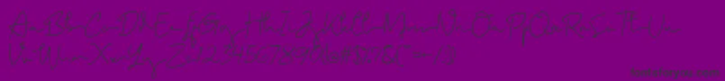 Brighamdemo-Schriftart – Schwarze Schriften auf violettem Hintergrund