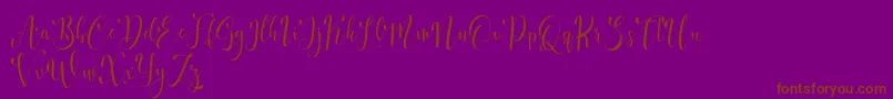 Brighlon free-Schriftart – Braune Schriften auf violettem Hintergrund