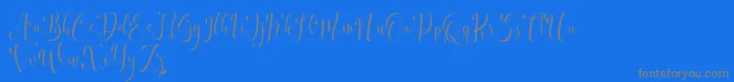 Brighlon free-Schriftart – Graue Schriften auf blauem Hintergrund