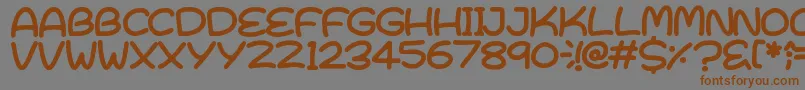 Bright  Early Font – Brown Fonts on Gray Background