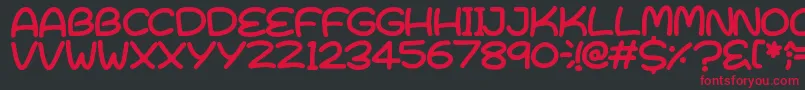 Bright  Early Font – Red Fonts on Black Background