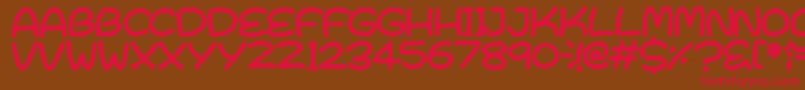 Bright  Early Font – Red Fonts on Brown Background