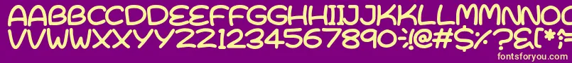 Bright  Early Font – Yellow Fonts on Purple Background