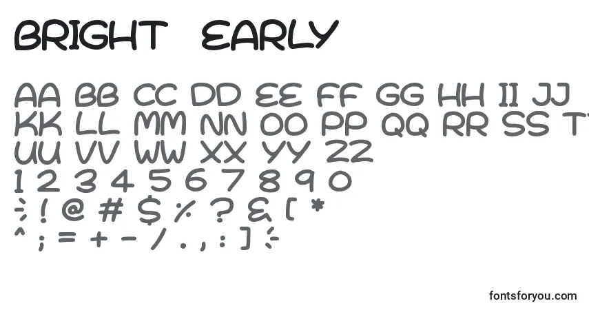 Шрифт Bright  Early (122126) – алфавит, цифры, специальные символы