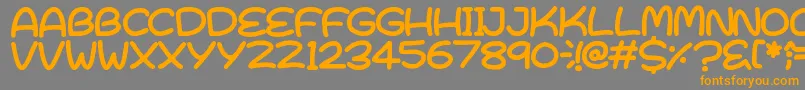 Bright  Early-Schriftart – Orangefarbene Schriften auf grauem Hintergrund