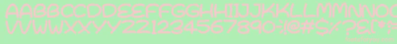 Fonte Bright  Early – fontes rosa em um fundo verde