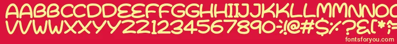 Bright  Early Font – Yellow Fonts on Red Background