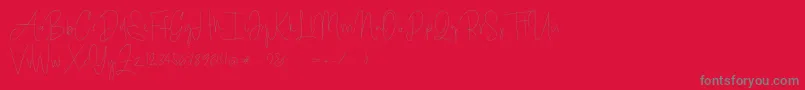 Bright Daddy-Schriftart – Graue Schriften auf rotem Hintergrund