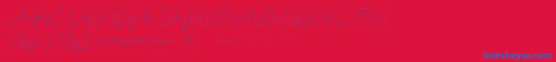Bright Daddy Font – Blue Fonts on Red Background