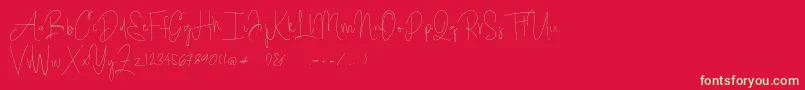 Bright Daddy Font – Green Fonts on Red Background