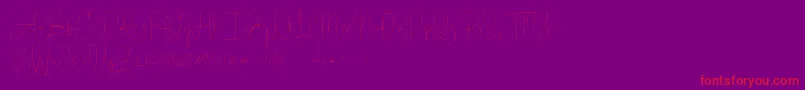 Bright Daddy-Schriftart – Rote Schriften auf violettem Hintergrund