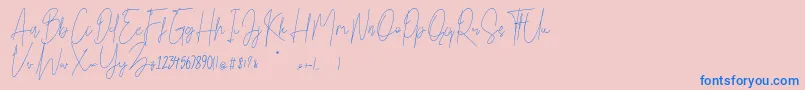 Bright Salkiy Font – Blue Fonts on Pink Background