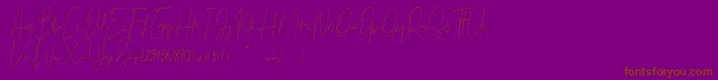 Bright Salkiy Font – Brown Fonts on Purple Background