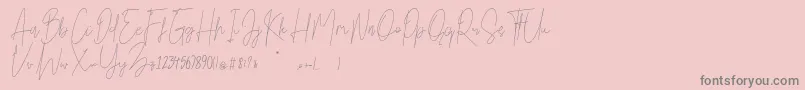 Bright Salkiy Font – Gray Fonts on Pink Background