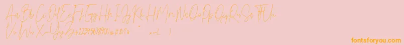 Bright Salkiy Font – Orange Fonts on Pink Background