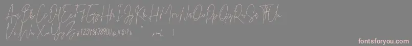 Bright Salkiy Font – Pink Fonts on Gray Background