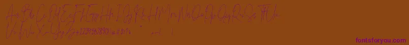 Bright Salkiy Font – Purple Fonts on Brown Background