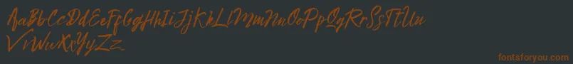Bright Sunshine Demo Font – Brown Fonts on Black Background