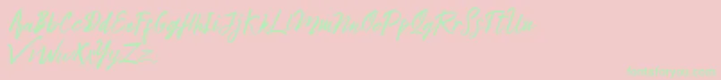 Bright Sunshine Demo Font – Green Fonts on Pink Background