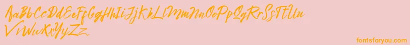 Bright Sunshine Demo Font – Orange Fonts on Pink Background