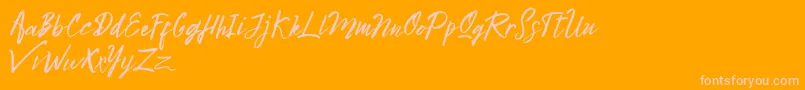 Bright Sunshine Demo Font – Pink Fonts on Orange Background