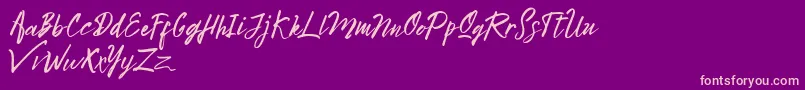 Bright Sunshine Demo Font – Pink Fonts on Purple Background