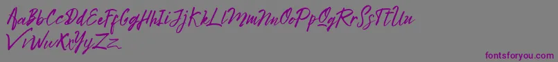 Bright Sunshine Demo Font – Purple Fonts on Gray Background