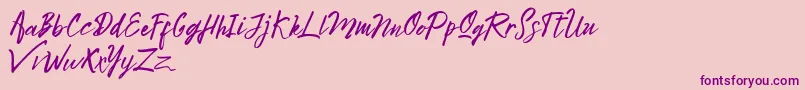 Bright Sunshine Demo Font – Purple Fonts on Pink Background