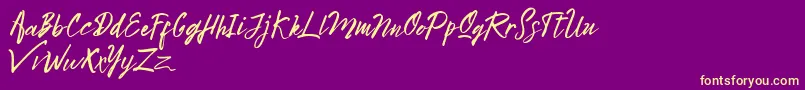 Bright Sunshine Demo Font – Yellow Fonts on Purple Background