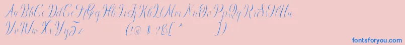 Brightday Demo-Schriftart – Blaue Schriften auf rosa Hintergrund