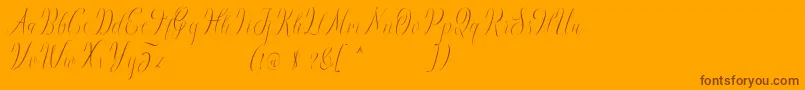 Brightday Demo Font – Brown Fonts on Orange Background