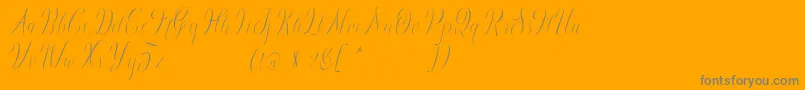 Brightday Demo-Schriftart – Graue Schriften auf orangefarbenem Hintergrund